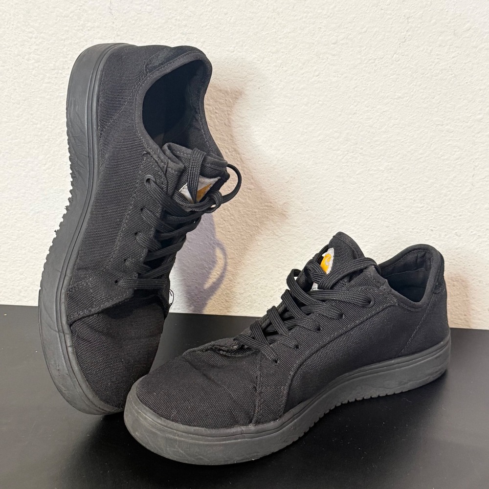 Carhartt Detroit Nano Toe Canvas Mens Work Sneakers Size 7.5 Black Lace Up